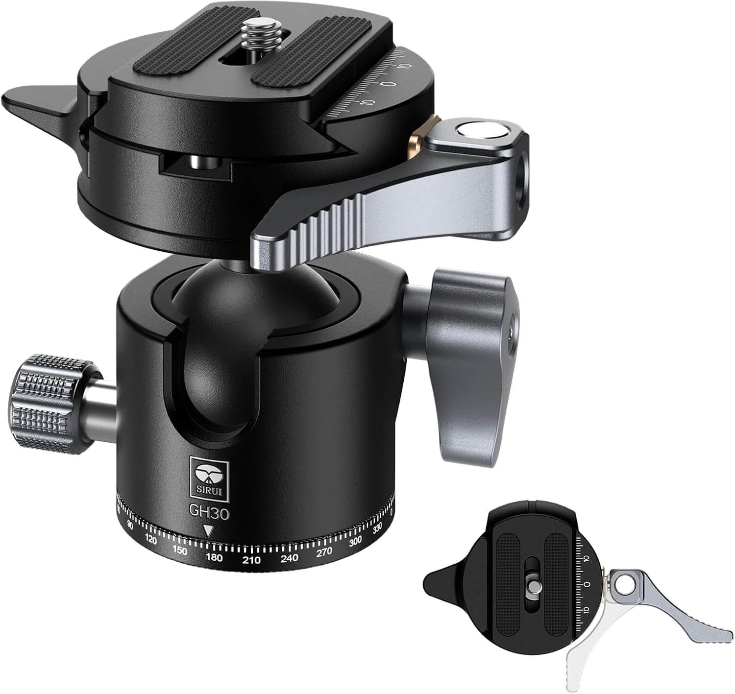 SIRUI GH30 Low Profile Tripod Head with Arca Type Quick Release Plate - Image 5