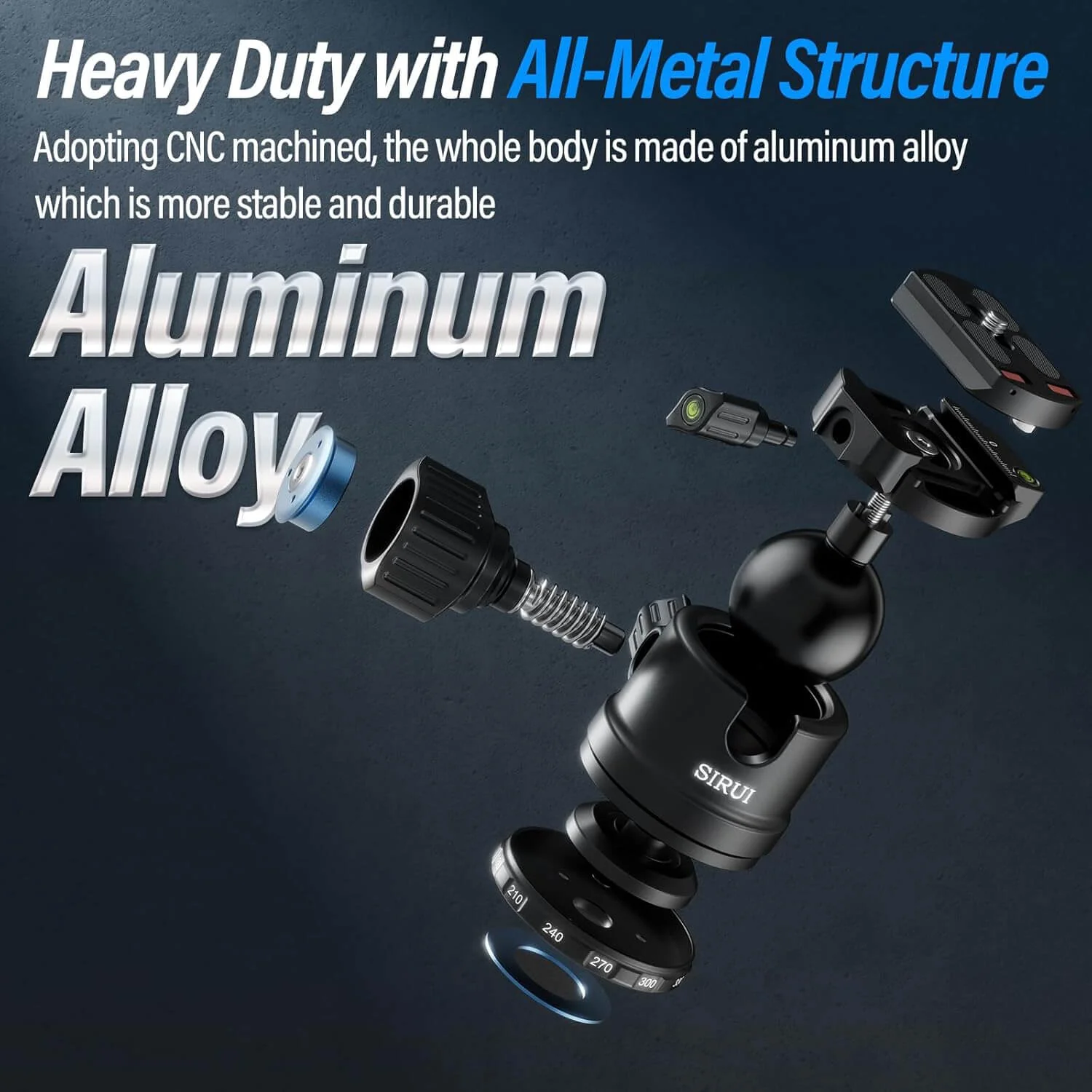 SIRUI AM-40 Low Profile Heavy Duty Ball Head - Image 3