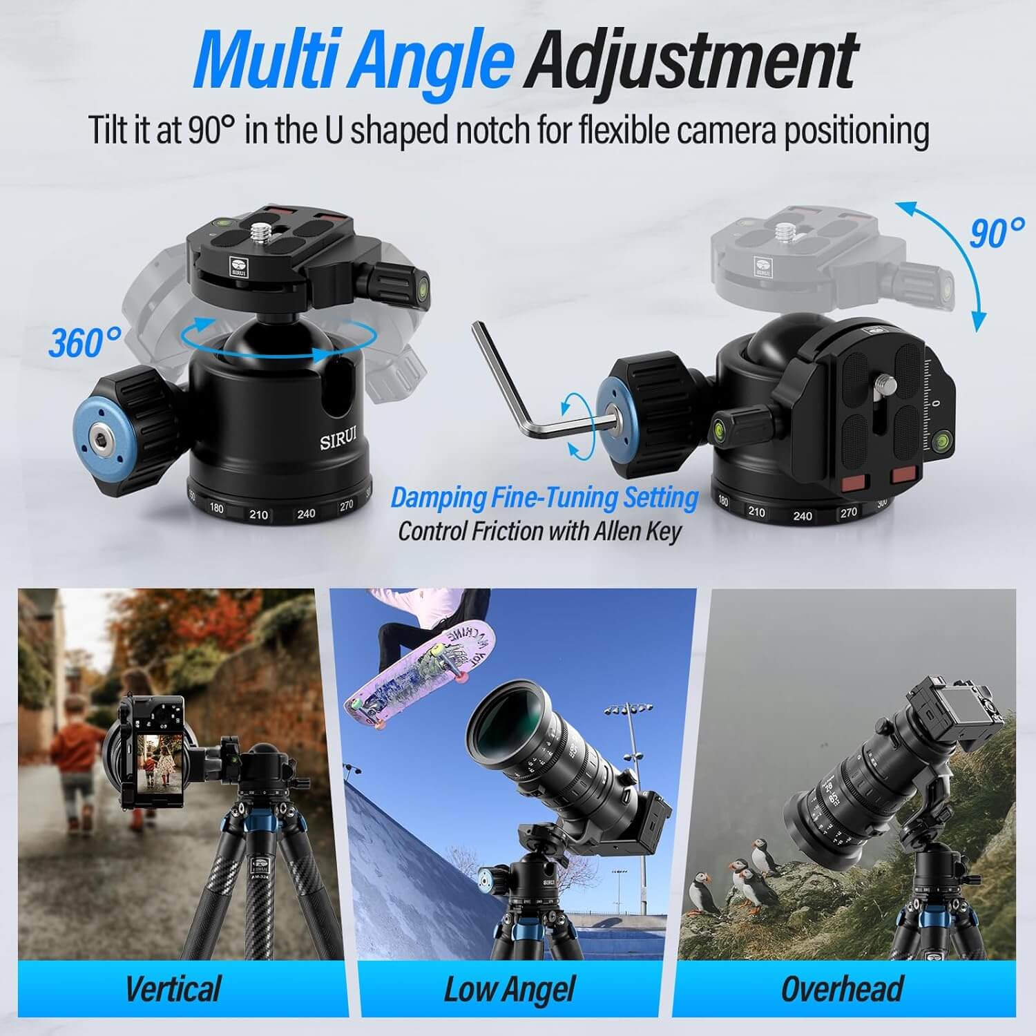 SIRUI AM-40 Low Profile Heavy Duty Ball Head - Image 5