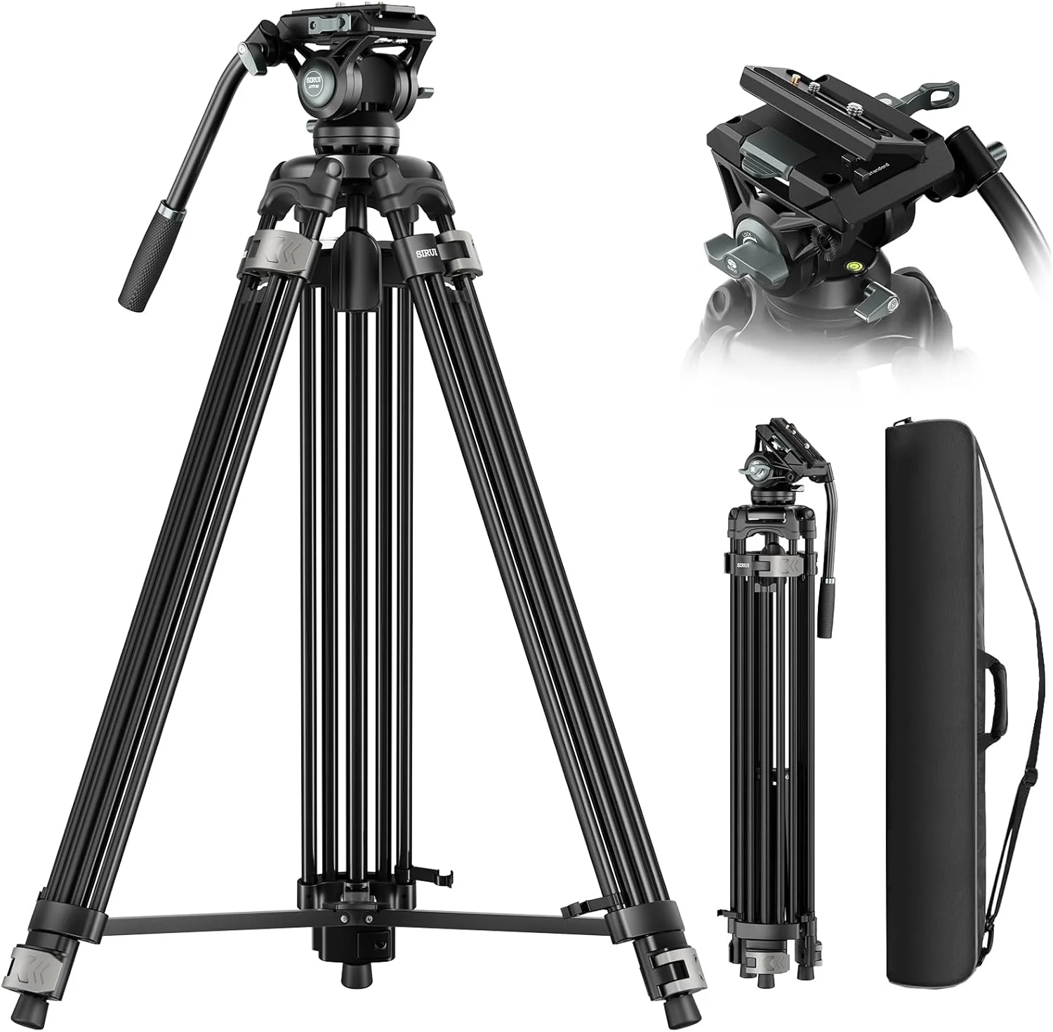 Sirui AVT-01 Heavy-Duty Fluid Head Video Tripod