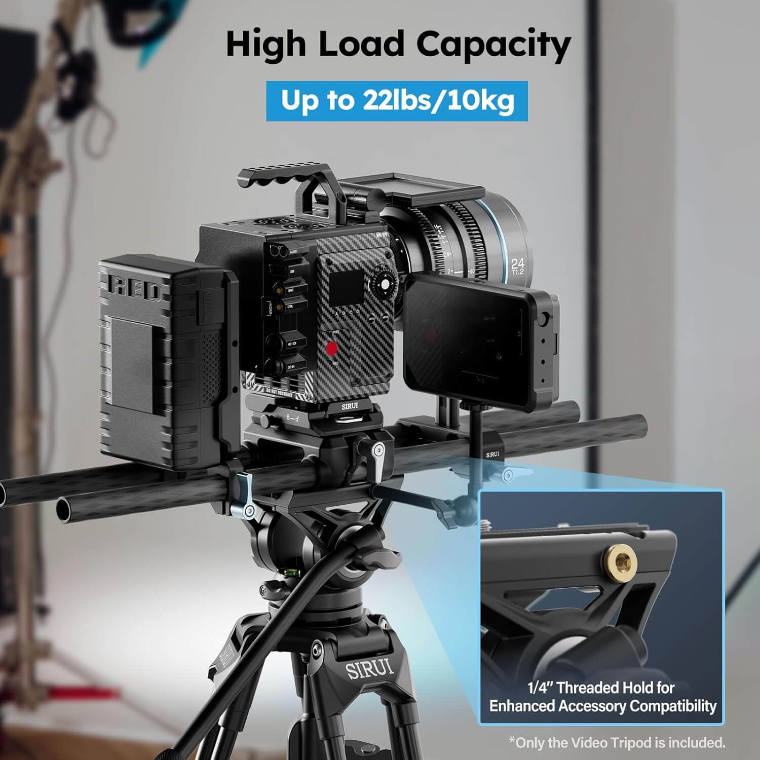 SIRUI Heavy Duty Video Tripod for Camera AVT-11 - Image 3