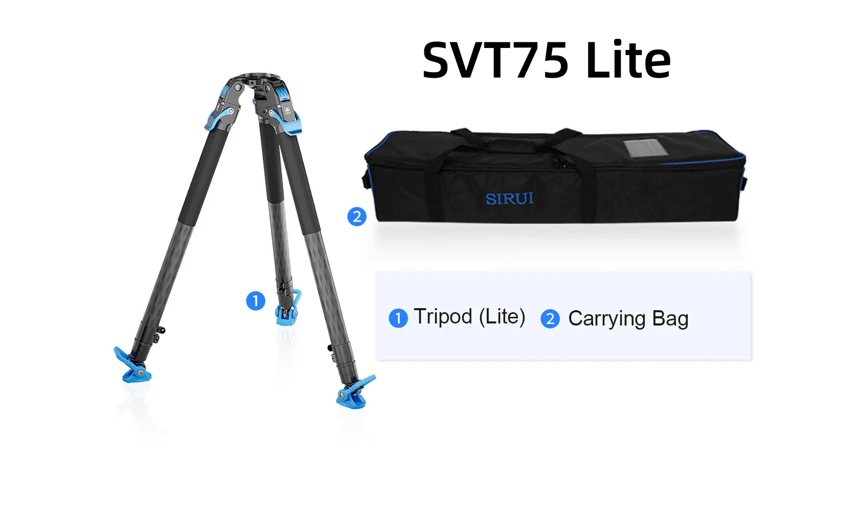SIRUI SVT75 One-Step Height Adjustment Video Tripod - Image 20