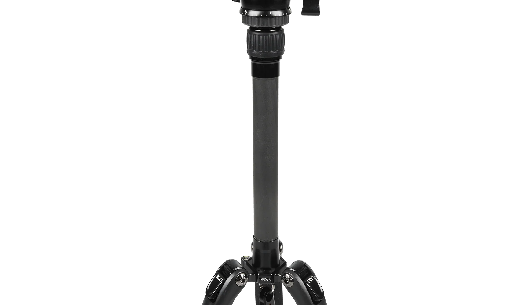 Sirui T-0S Series Travel Tripod with B-00 Ball Head (Black, Carbon Fiber) T-025SK+B-00K - Image 5